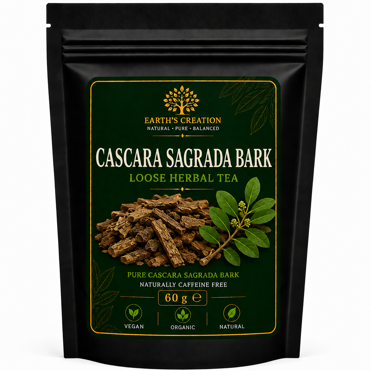 Cascara Sagrada Frangula purshiana traditional dried bark