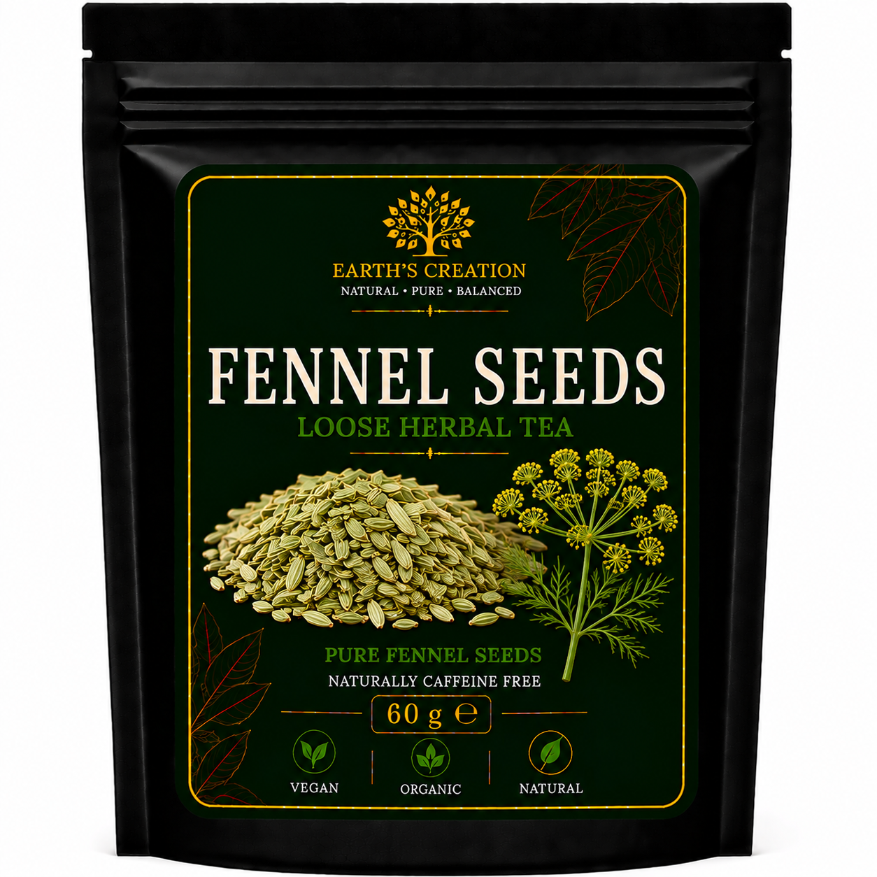 Fennel Seed Foeniculum vulgare traditional whole herbal seed