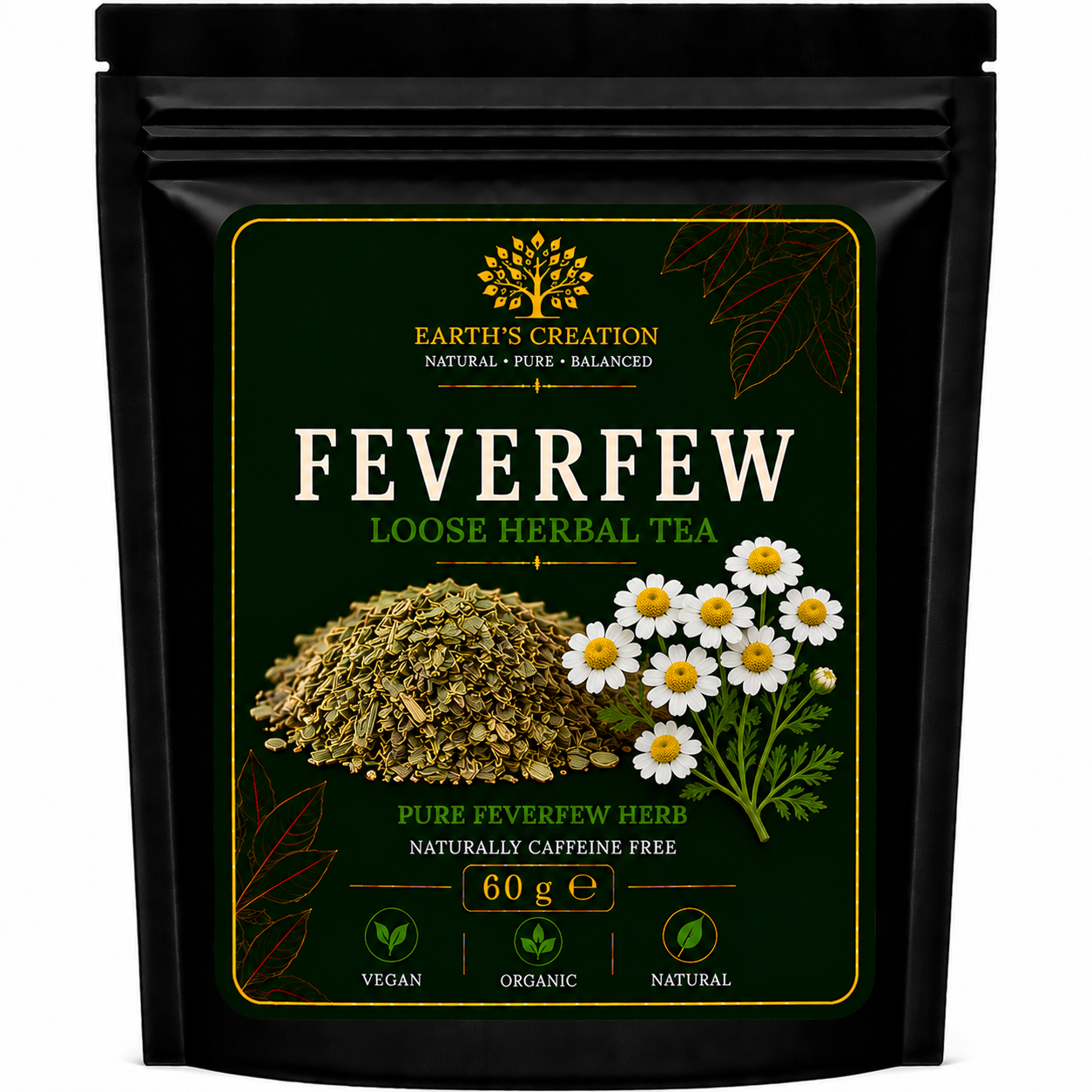 Feverfew Herb Tanacetum parthenium traditional dried herb