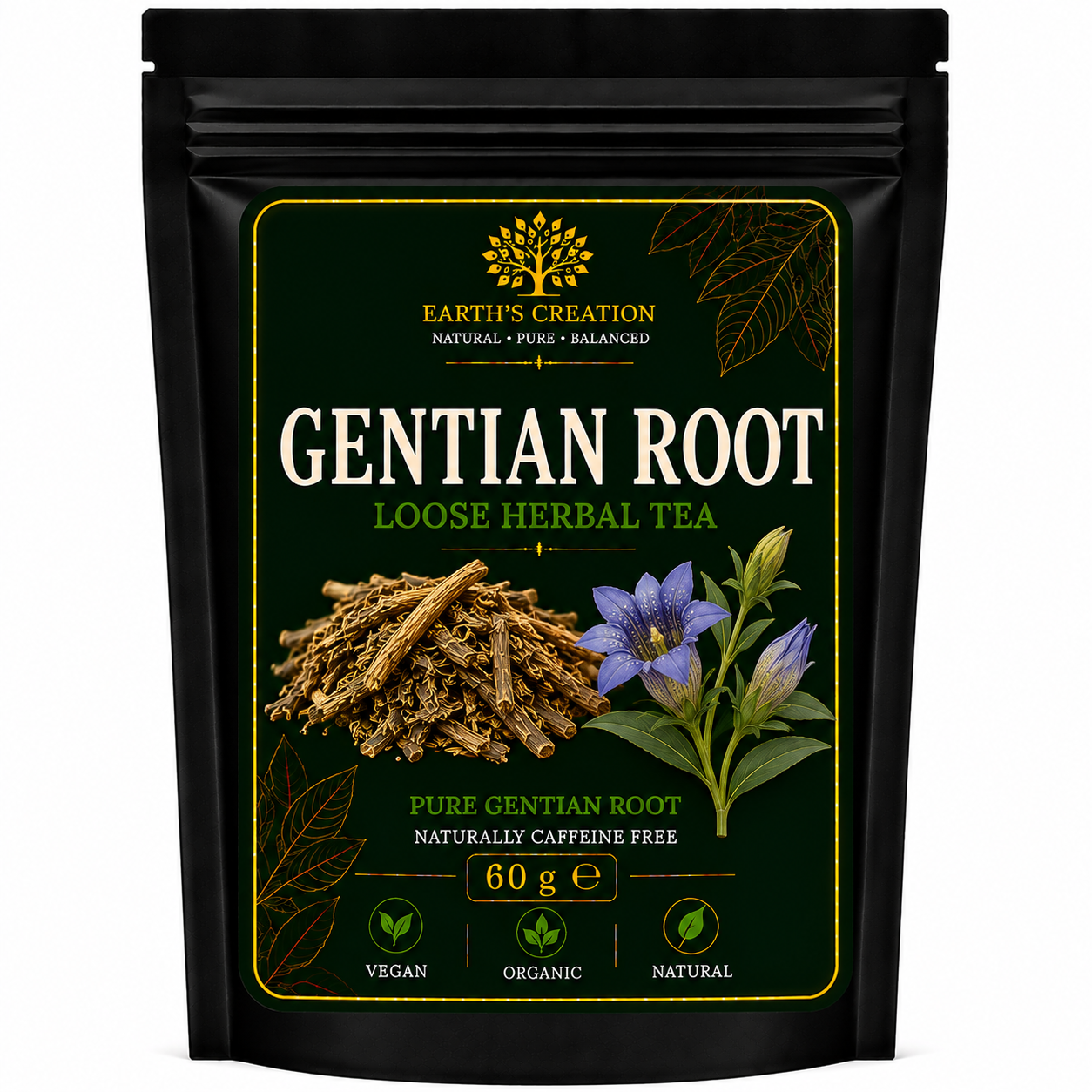 Gentian Root Gentiana lutea traditional dried bitter herb