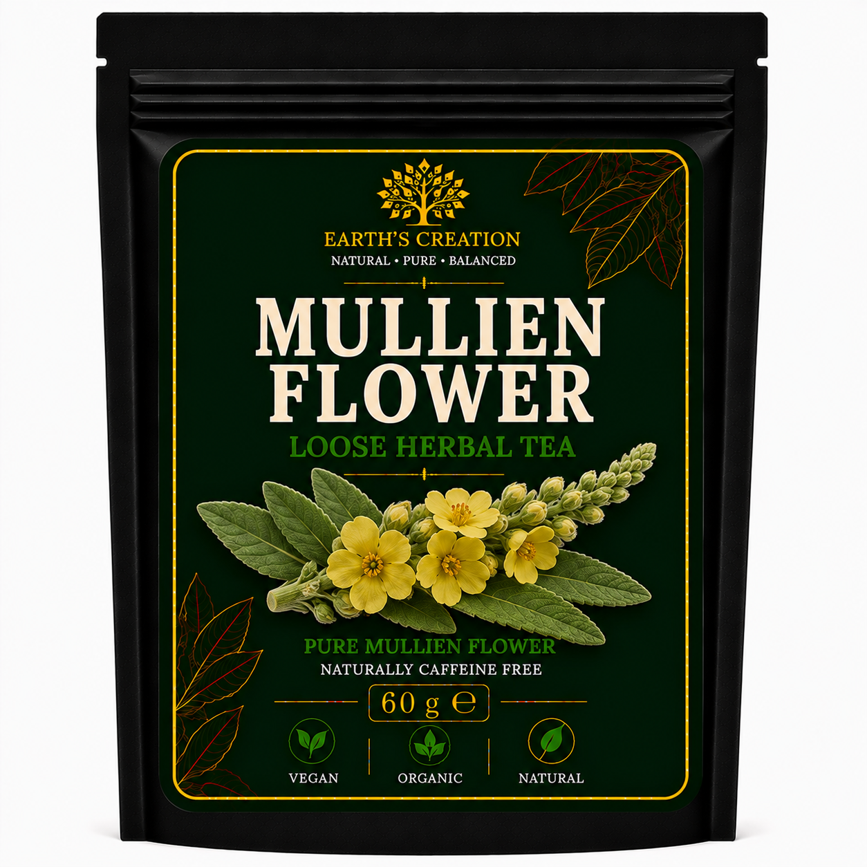 Mullein Flower traditional dried yellow herbal flowers